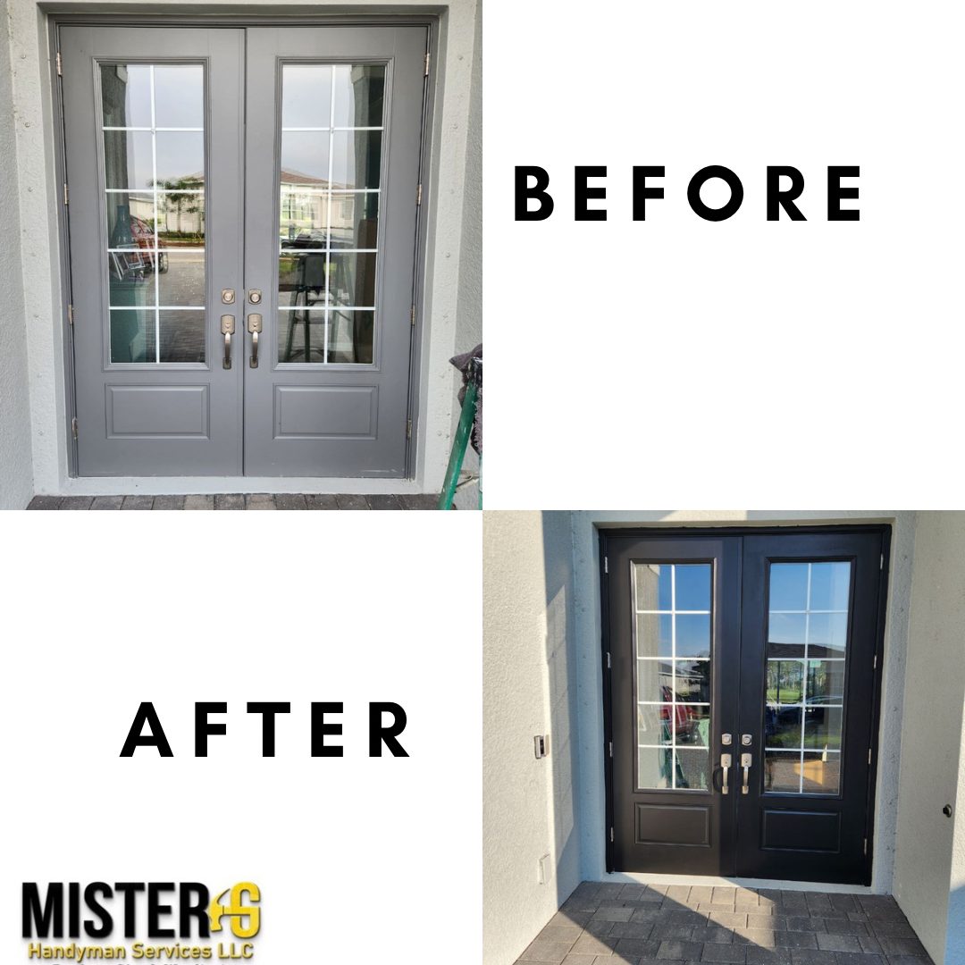 Before and after: interior french door installation