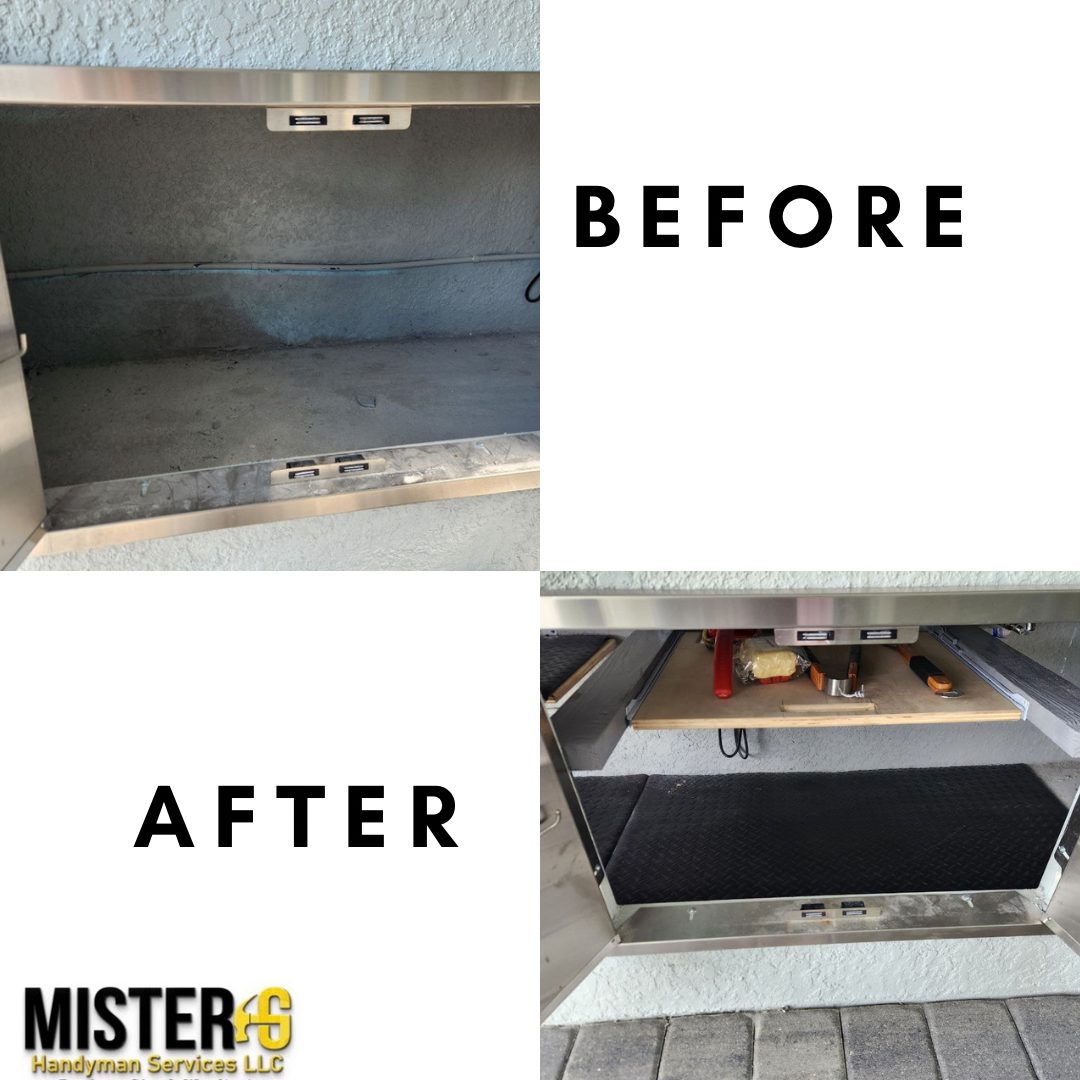 Before and after: outdoor kitchen build